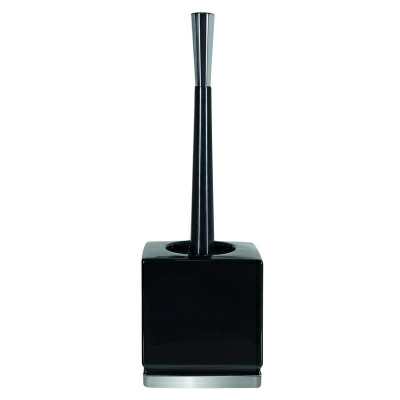 Полноразмерное изображение Ерш для унитаза Spirella Rоma, черный с серебром