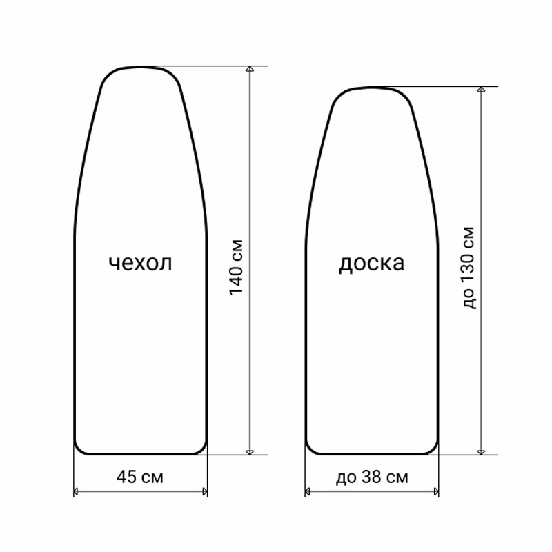 Чехол для гладильной доски, 140x45см, Leifheit Heat Reflect Universal, металлизированное покрытие фото 2