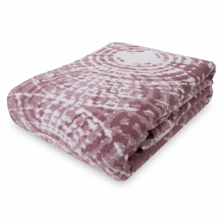 Полноразмерное изображение Плед 150x200см Pappel Cotton, белый с бордовым фото 1