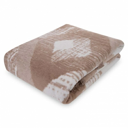 Плед 200x220см Pappel Scotch Jacquard, белый с бежевым фото 1