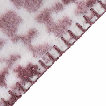 4 Плед 150x200см Pappel Cotton, белый с бордовым фото 4