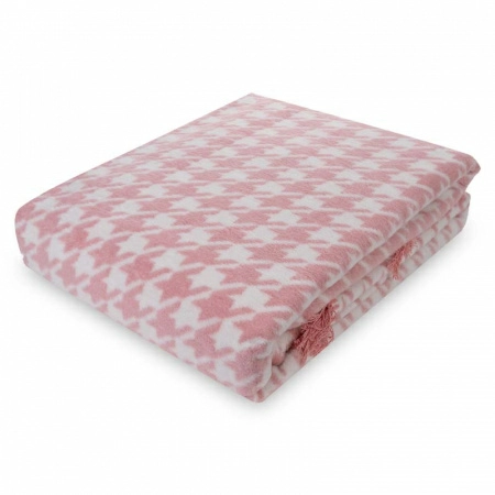 Полноразмерное изображение Плед 150x200см Pappel Scotch Jacquard, розовый фото 1