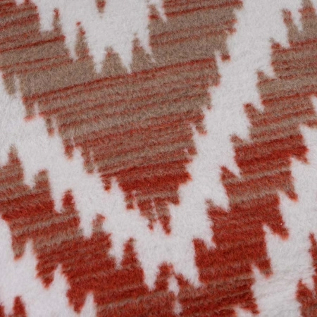 4 Плед 150x200см Pappel Cotton, красный с бежевым фото 4